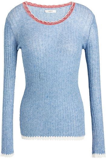ISABEL MARANT ÉTOILE Aggy herringbone ribbed-knit cotton sweater