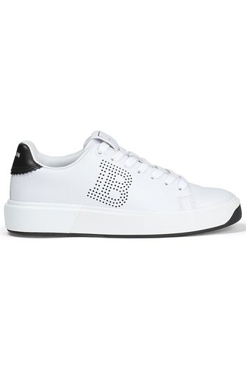 BALMAIN Sneakers aus perforiertem Leder
