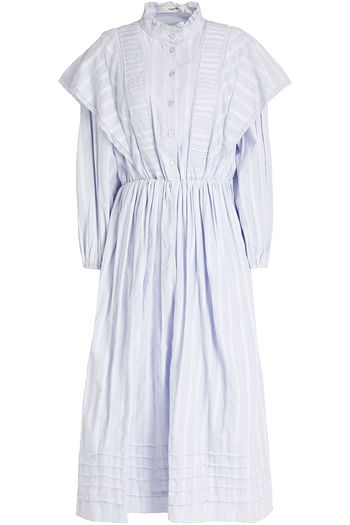 ISABEL MARANT ÉTOILE Paolina lace-trimmed gathered cotton midi dress