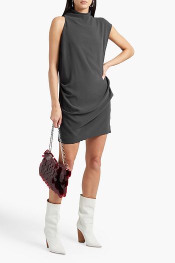 IRO Victa asymmetric draped crepe mini dress