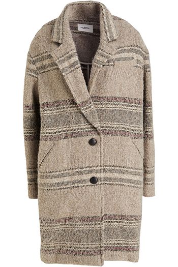 ISABEL MARANT ÉTOILE Dante striped bouclé-tweed coat