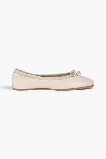 TORY BURCH Tory Charm embellished leather ballet flats