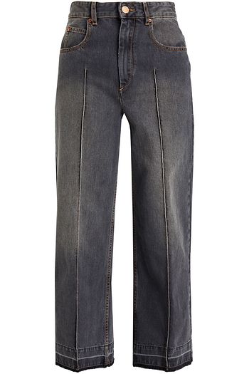 ISABEL MARANT ÉTOILE Cabrio cropped faded wide-leg jeans