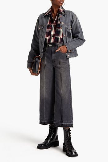 ISABEL MARANT ÉTOILE Cabrio cropped faded wide-leg jeans