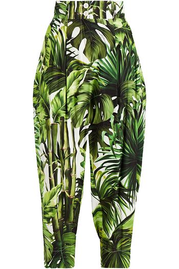 DOLCE & GABBANA Cropped Karottenhose aus Baumwolle mit Print