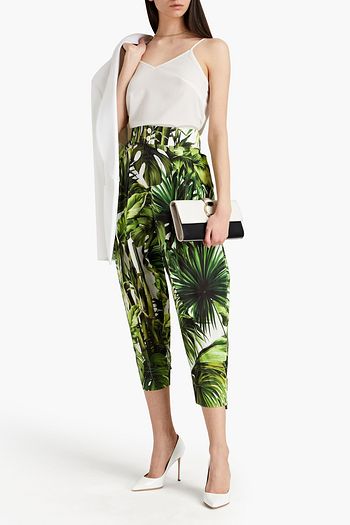 DOLCE & GABBANA Cropped Karottenhose aus Baumwolle mit Print