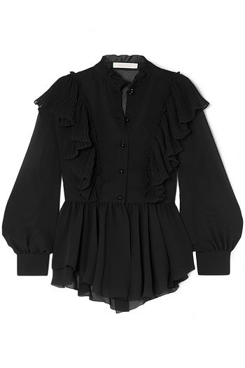 SEE BY CHLOÉ Ruffled georgette peplum blouse
