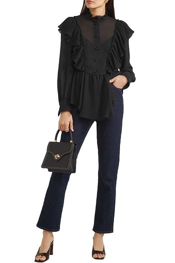 SEE BY CHLOÉ Ruffled georgette peplum blouse