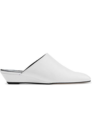 DORATEYMUR Han textured-leather wedge mules