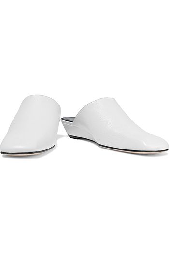 DORATEYMUR Han textured-leather wedge mules