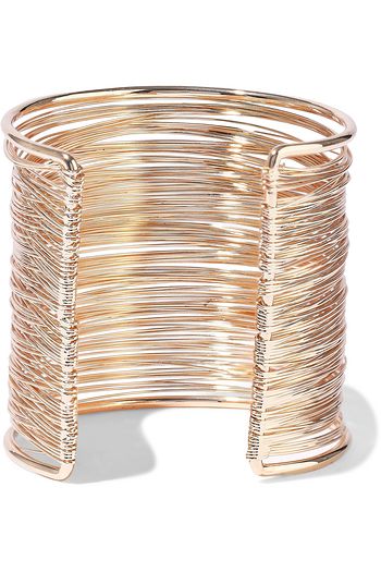 KENNETH JAY LANE 22-karat gold-plated cuff