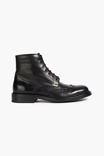 SAINT LAURENT Leather brogue boots