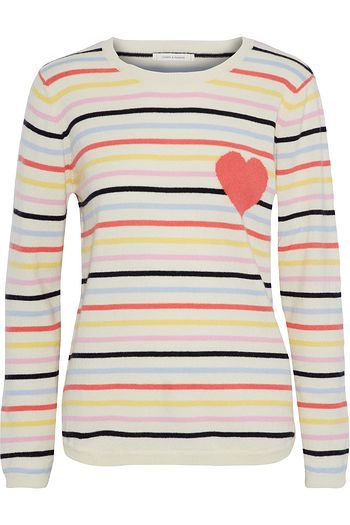 CHINTI & PARKER Striped intarsia cashmere sweater