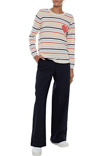 CHINTI & PARKER Striped intarsia cashmere sweater