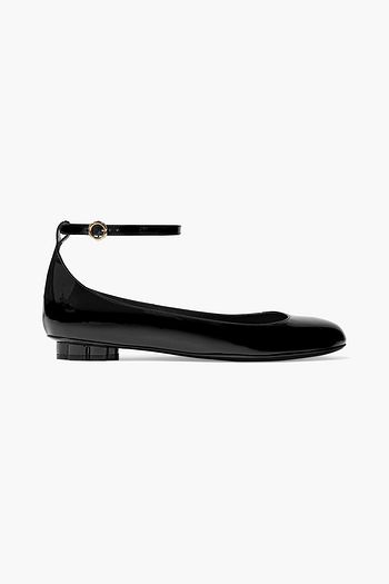 SALVATORE FERRAGAMO Cefalu patent-leather ballet flats