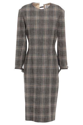 ACNE STUDIOS Kleid aus einer Woll-Baumwollmischung mit Glencheck-Muster