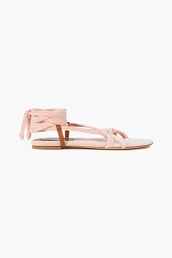 GABRIELA HEARST Reeves knotted lace-up velvet sandals
