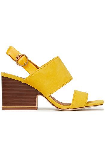 TORY BURCH Selby leather-trimmed suede sandals