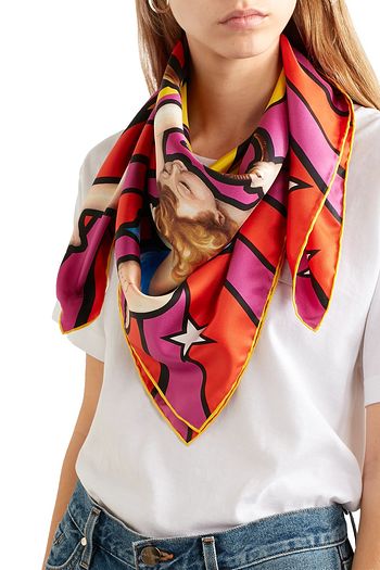 DOLCE & GABBANA Printed silk-twill scarf