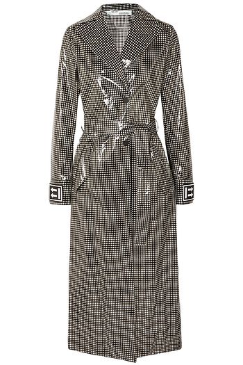 OFF-WHITE™ Checked vinyl trench coat