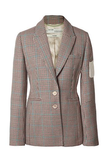 OFF-WHITE™ Appliquéd checked wool blazer