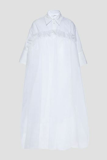 MM6 MAISON MARGIELA Mehrlagiges Hemdkleid aus Tüll und Baumwollpopeline