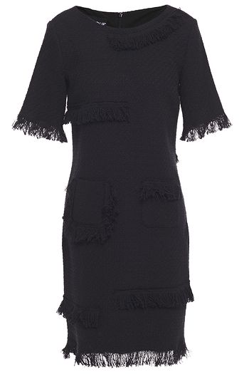 BOUTIQUE MOSCHINO Frayed cotton-blend tweed mini dress