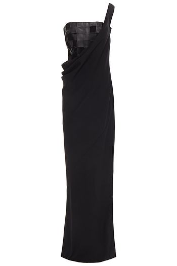 GABRIELA HEARST Maya one-shoulder draped silk and wool-blend crepe gown