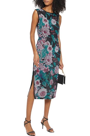 DIANE VON FURSTENBERG Arielle floral-print sequined stretch-jersey midi dress