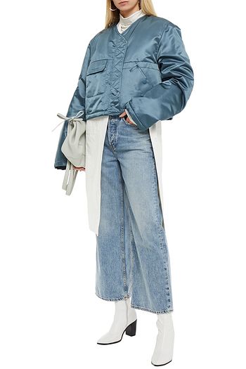 MAISON MARGIELA Cropped satin bomber jacket