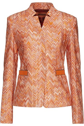 MISSONI Metallic-trimmed crochet-knit jacket