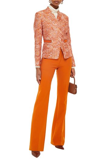 MISSONI Metallic-trimmed crochet-knit jacket