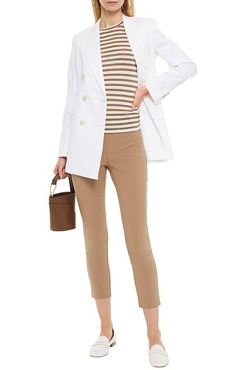 THEORY Cropped cotton-blend stretch-twill slim-leg pants