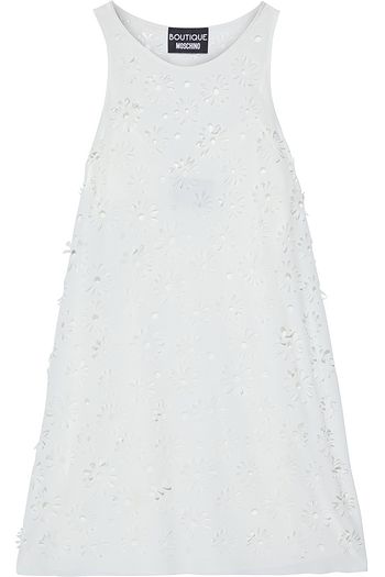 BOUTIQUE MOSCHINO Laser-cut crepe mini dress