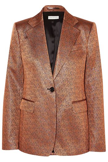 DRIES VAN NOTEN Barbilar Blazer aus Lamé