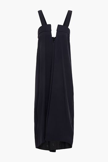 MAISON MARGIELA Midikleid aus glänzendem Twill mit Falten