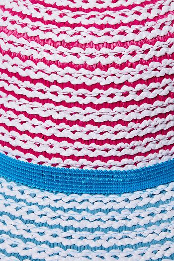 MISSONI MARE Mesh-trimmed woven faux straw sunhat