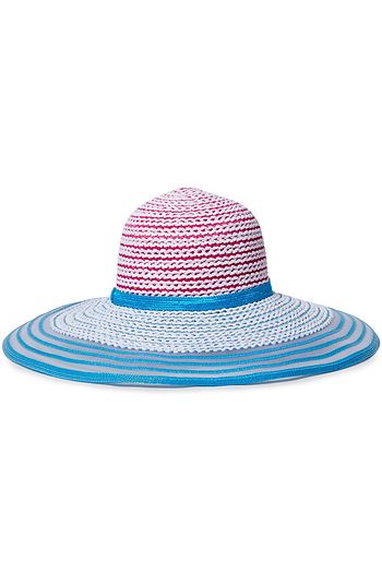 MISSONI MARE Mesh-trimmed woven faux straw sunhat