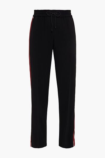 KENZO Striped stretch-crepe track pants