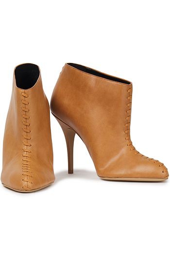 STELLA MCCARTNEY Whipstitched faux leather ankle boots