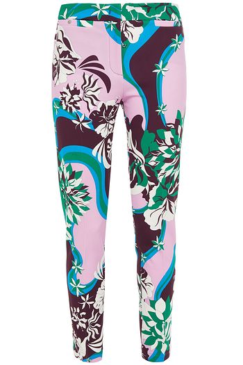 EMILIO PUCCI Cropped printed ponte slim-leg pants