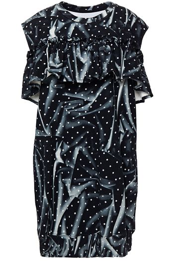 MM6 MAISON MARGIELA Bedrucktes Minikleid aus Baumwollfrottee mit Cut-outs