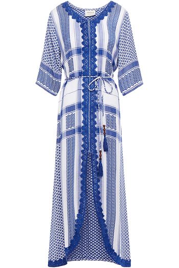 CECILIE COPENHAGEN Erica belted embellished cotton-jacquard kaftan
