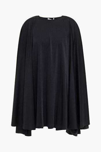BALENCIAGA Minikleid aus glänzendem Jersey mit Cape-Effekt