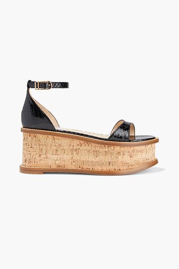 GABRIELA HEARST Cyrene glossed-elaphe platform sandals