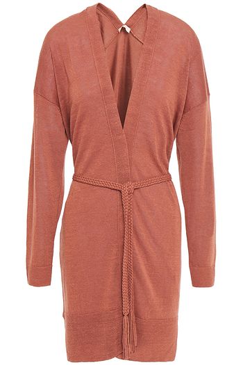 VANESSA BRUNO Belted linen-blend cardigan