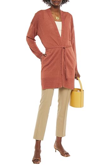 VANESSA BRUNO Belted linen-blend cardigan