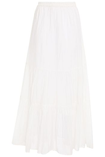 VANESSA BRUNO Gathered cotton and silk-blend maxi skirt