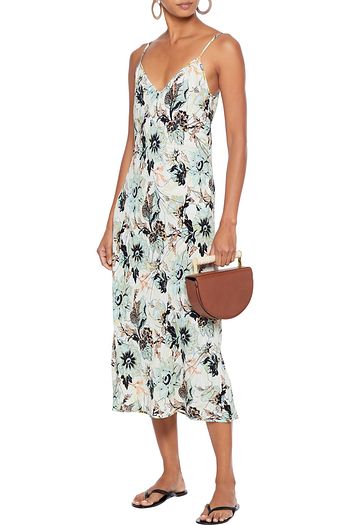 DIANE VON FURSTENBERG Annalyse reversible printed crepe midi slip dress