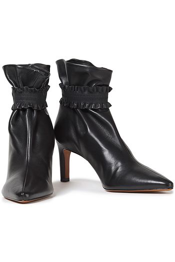 ZIMMERMANN Shirred leather ankle boots